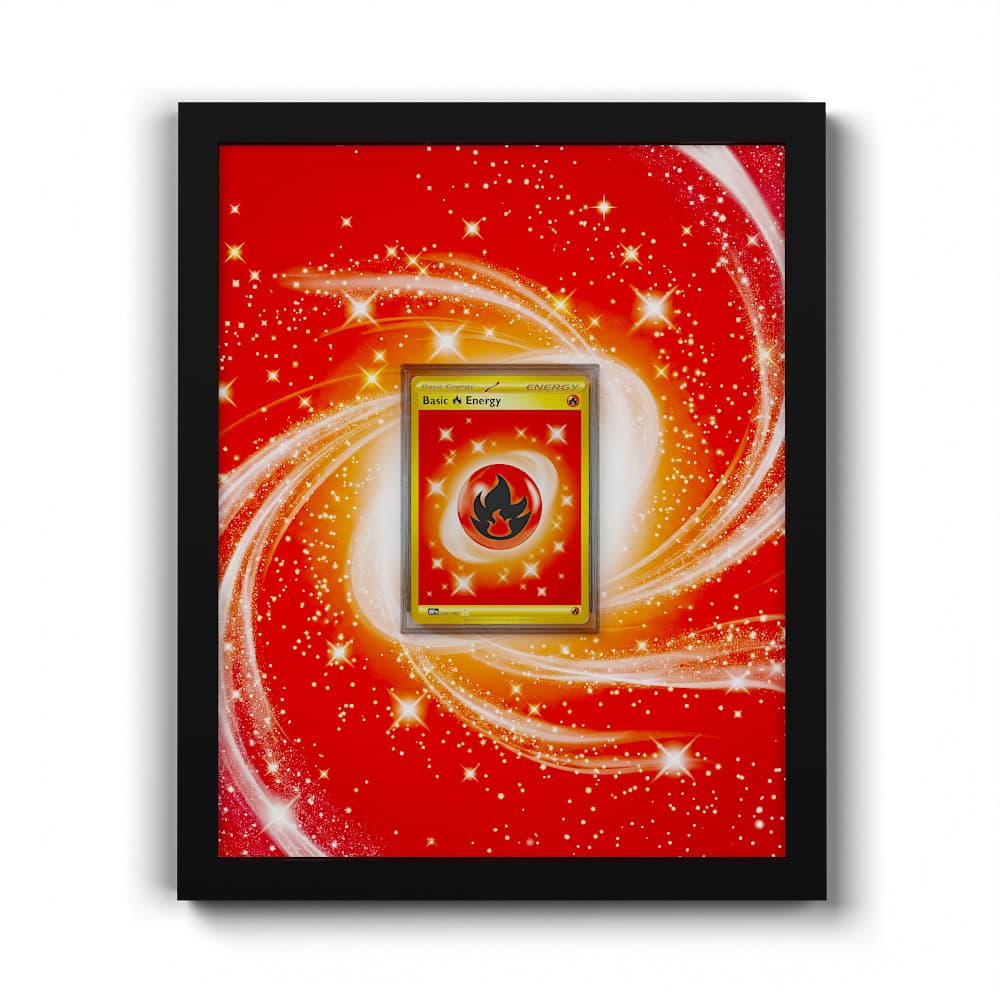 230/197 Fire Energy - Extended Artwork Framed Pokemon Card Display