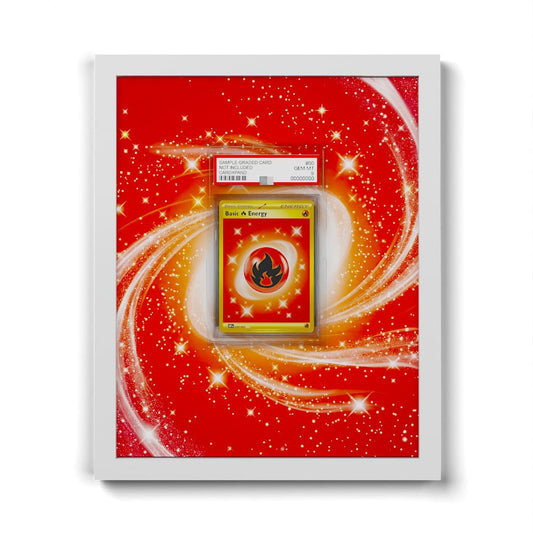 230/197 Fire Energy - Extended Artwork Framed Pokemon Card Display