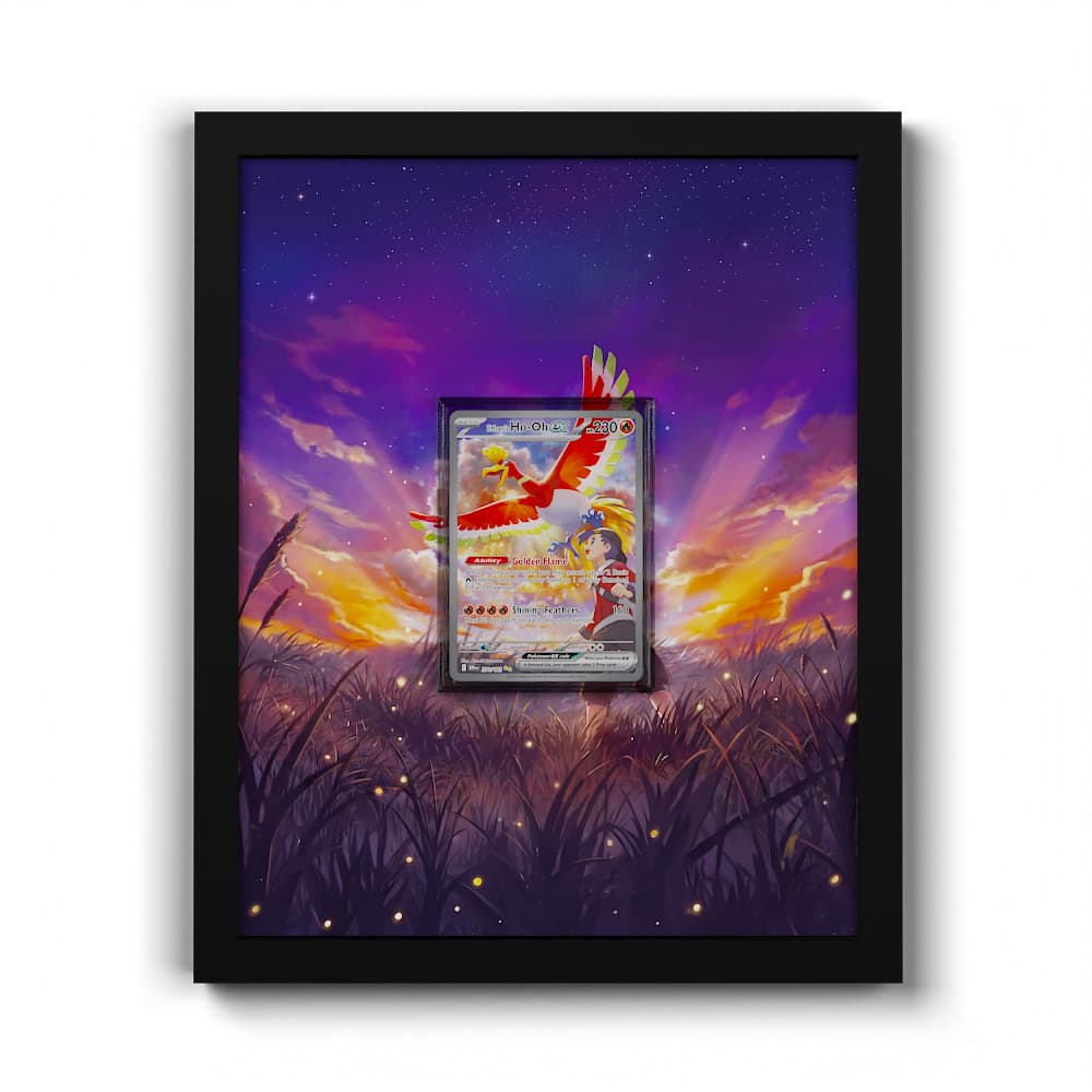 230 Ethan's Ho-Oh EX - Extended Artwork Framed Pokemon Card Display