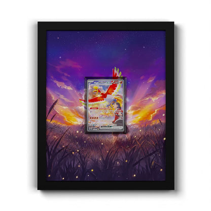 230 Ethan's Ho-Oh EX - Extended Artwork Framed Pokemon Card Display