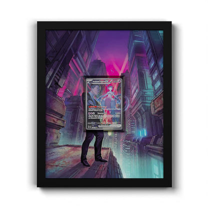 231/182 Team Rocket's Mewtwo EX - Extended Artwork Framed Pokemon Card Display