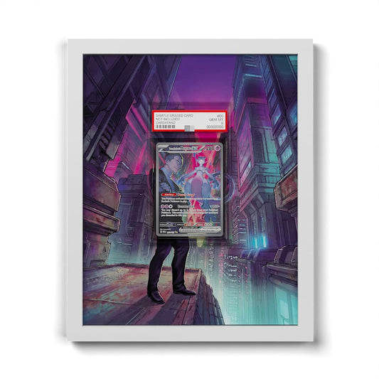 231/182 Team Rocket's Mewtwo EX - Extended Artwork Framed Pokemon Card Display