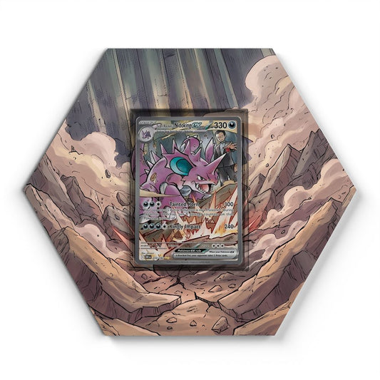 233/182 Team Rocket's Nidoking EX - Extended Artwork Pokemon Card Display