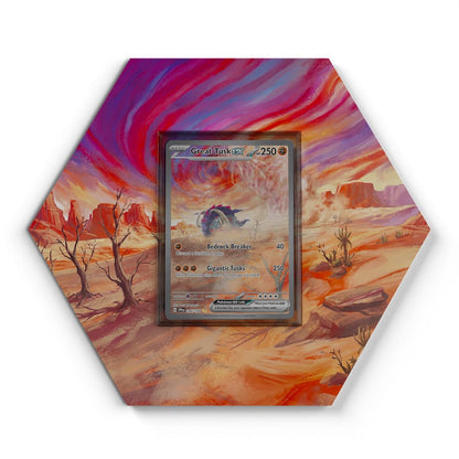 246/198 Great Tusk EX - Extended Artwork Pokemon Card Display