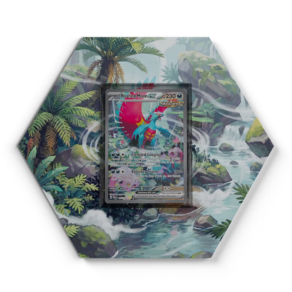 251 Roaring Moon - Extended Artwork Pokemon Card Display