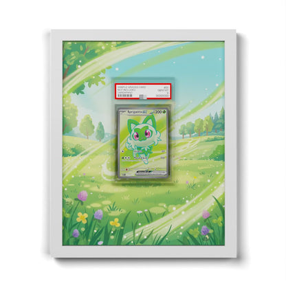 251 Sprigatito EX - Extended Artwork Framed Pokemon Card Display
