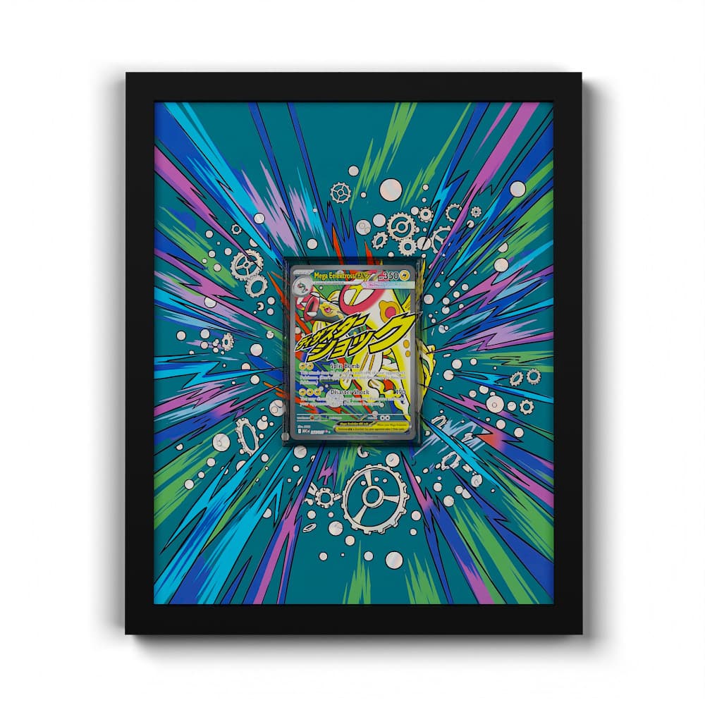 266 Mega Elektross EX - Extended Artwork Framed Pokemon Card Display