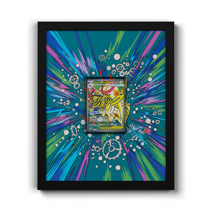 266 Mega Elektross EX - Extended Artwork Framed Pokemon Card Display