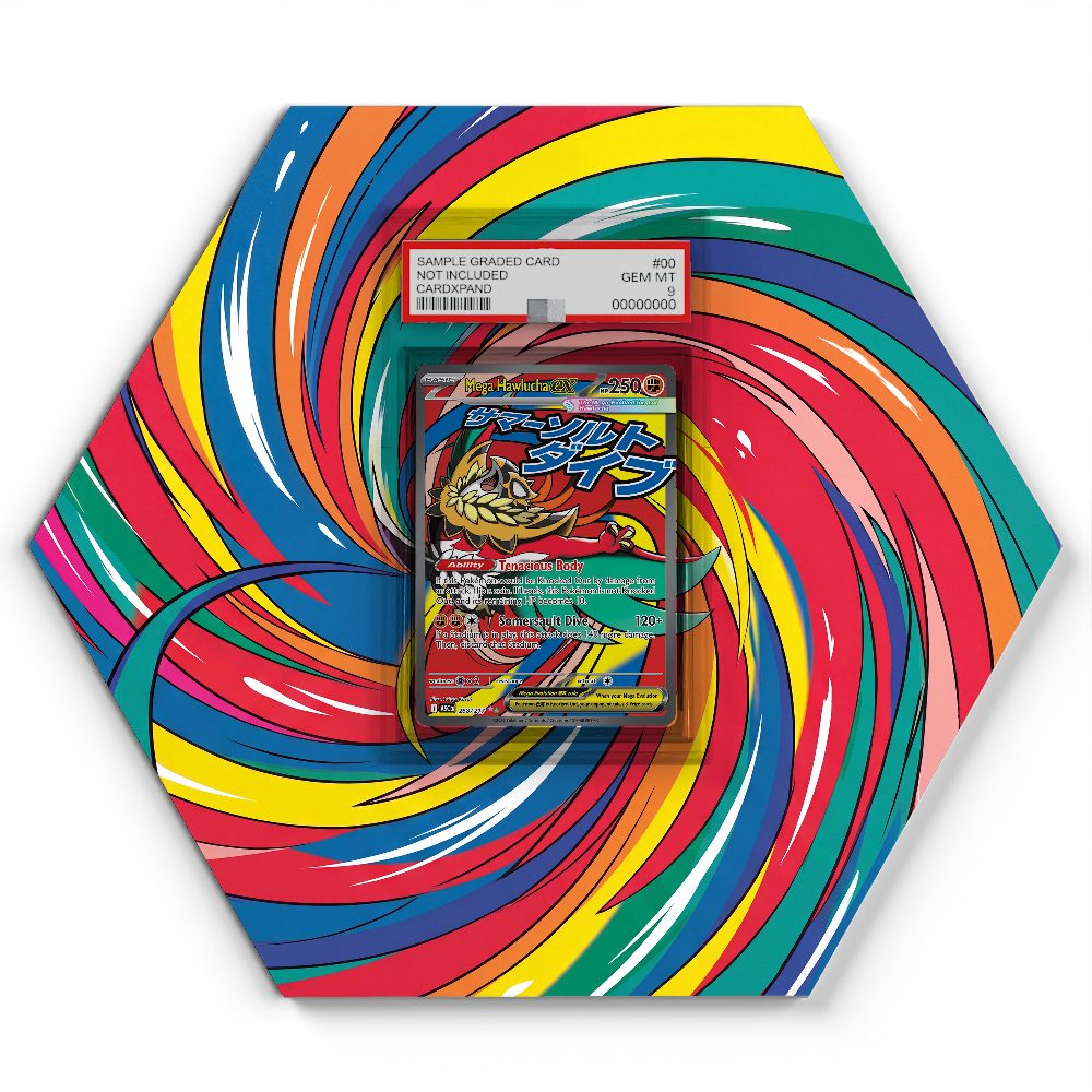268/217 Mega Hawlucha ex - Extended Artwork Pokemon Card Display