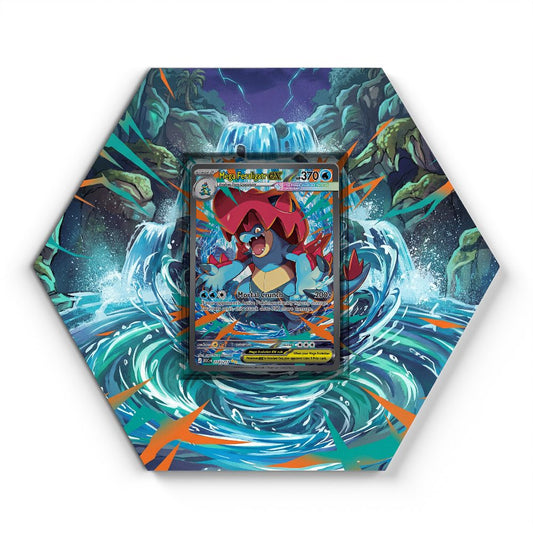 274/217 Mega Feraligatr EX - Extended Artwork Pokemon Card Display
