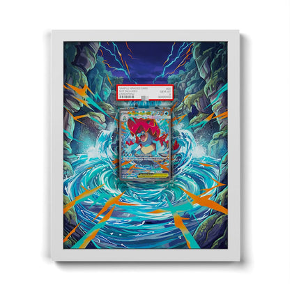 274/217 Mega Feraligatr EX - Extended Artwork Framed Pokemon Card Display