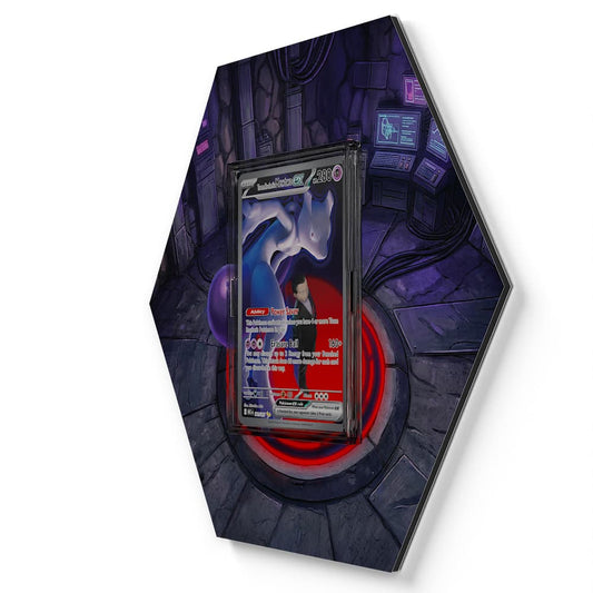 281/217 Team Rocket's Mewtwo EX - Extended Artwork Pokemon Card Display