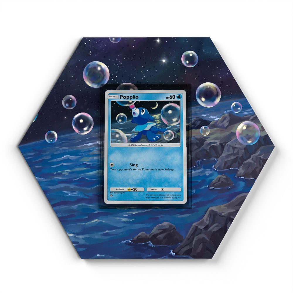 45 Popplio - Extended Artwork Pokemon Card Display