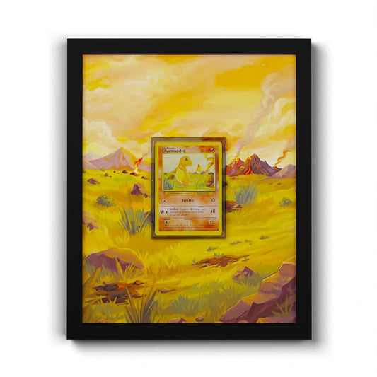 46/102 Charmander - Extended Artwork Framed Pokemon Card Display