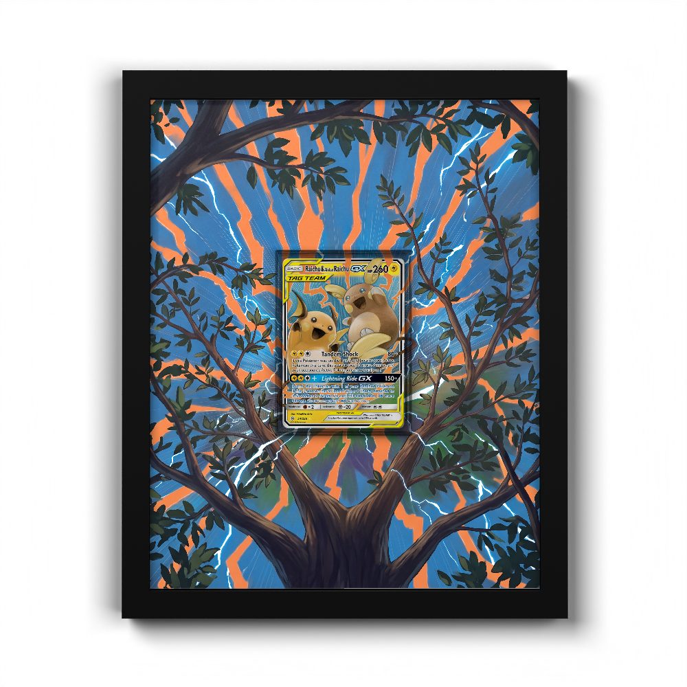 54/236 Raichu & Alolan Raichu GX - Extended Artwork Pokemon Card Frame