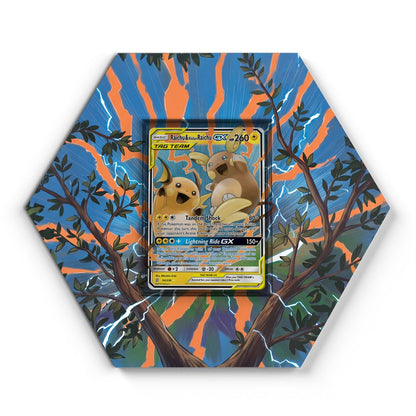 54/236 Raichu & Alolan Raichu GX - Extended Artwork Pokemon Card Display