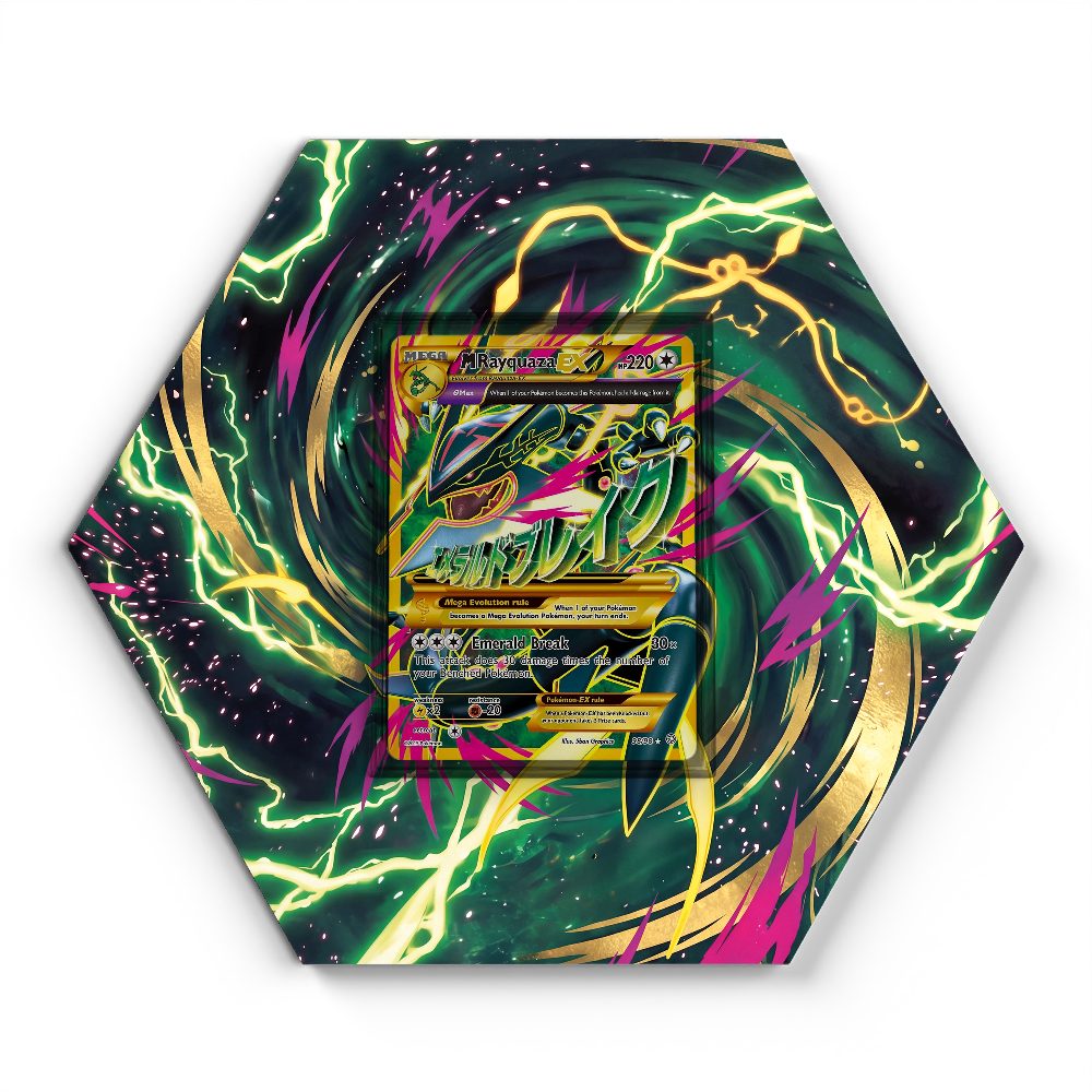 98/98 M Rayquaza EX - Extended Artwork Pokemon Card Display