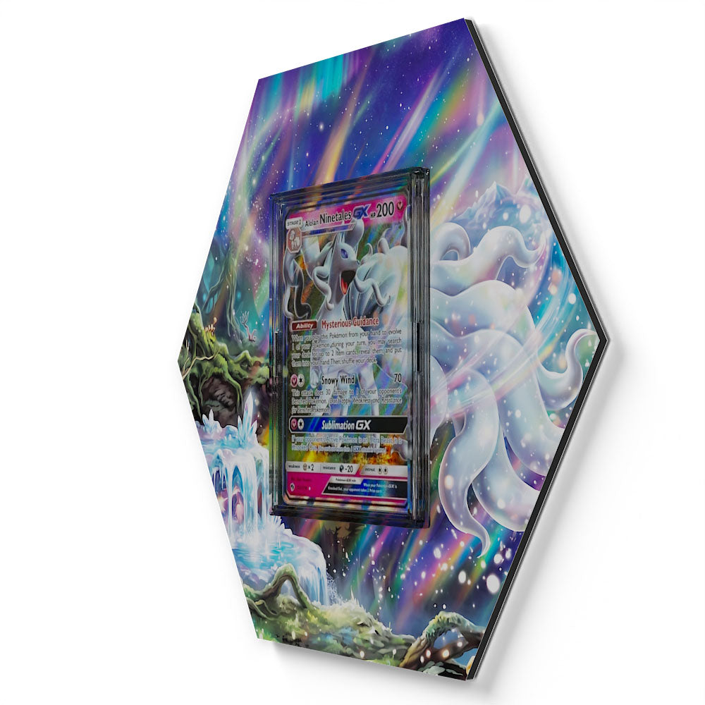 132/214 Alolan Ninetales GX - Extended Artwork Pokemon Card Display