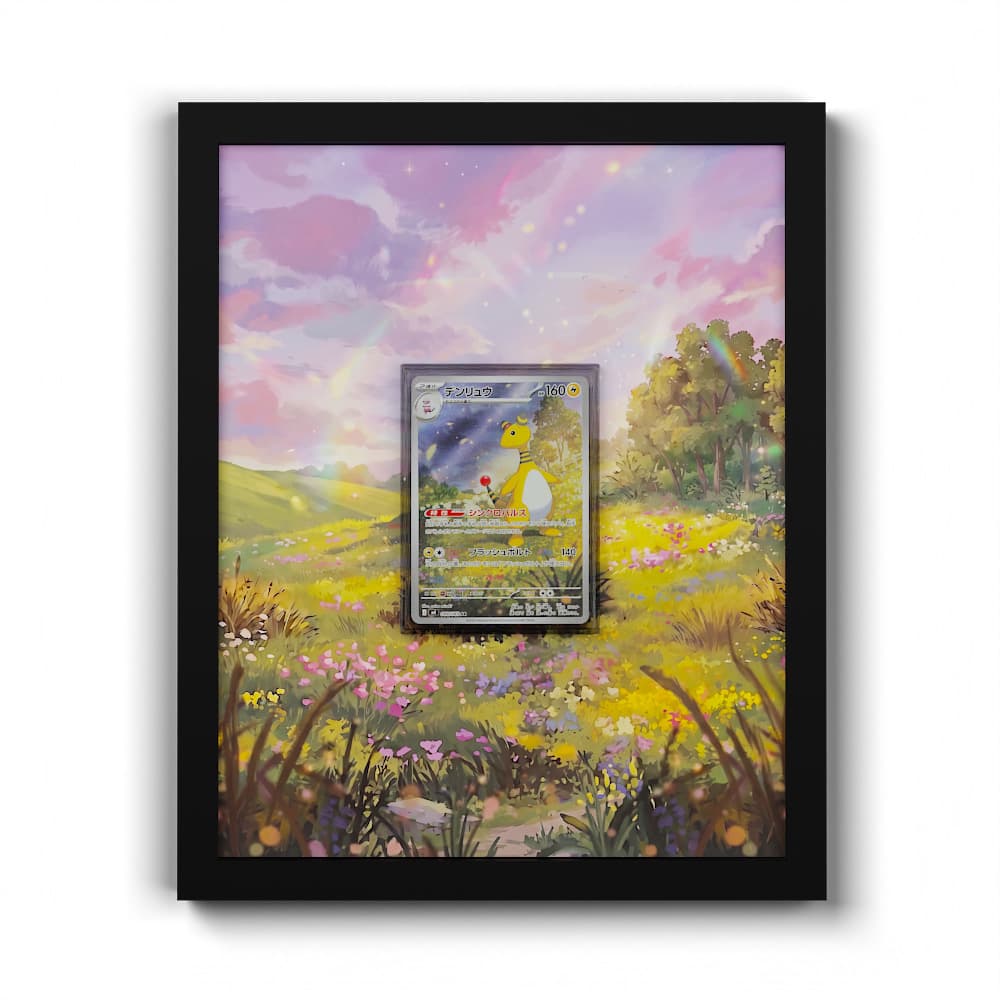 088/083 Ampharos - Extended Artwork Framed Pokemon Card Display