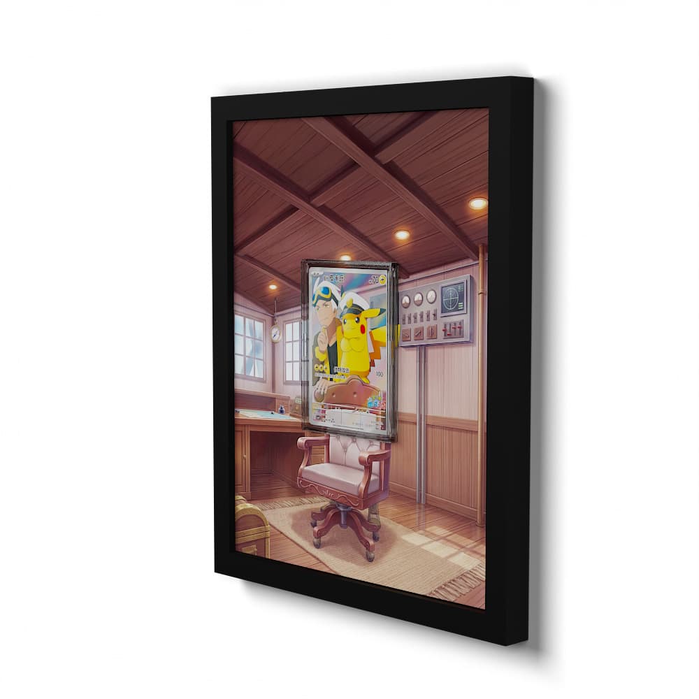 709 Captain Pikachu - Extended Artwork Framed Pokemon Card Display
