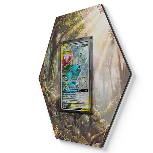SM167 Celebi & Venusaur GX - Extended Artwork Pokemon Card Display