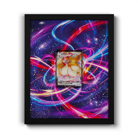 SWSH087 Eevee VMAX - Extended Artwork Framed Pokemon Card Display