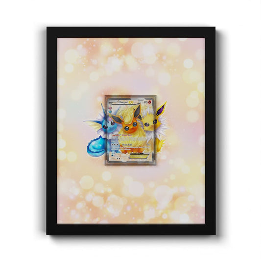 RC28 Flareon EX - Extended Artwork Framed Pokemon Card Display