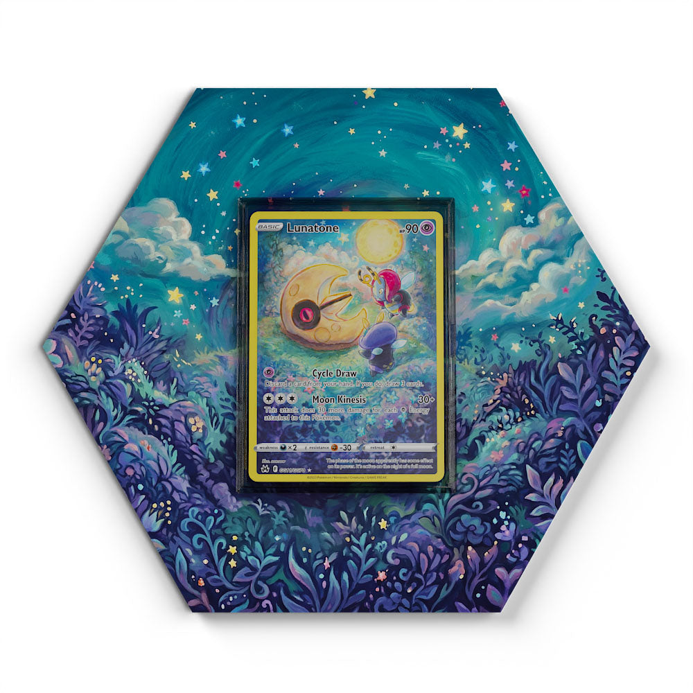 GG11/GG70 Lunatone - Extended Artwork Pokemon Card Display