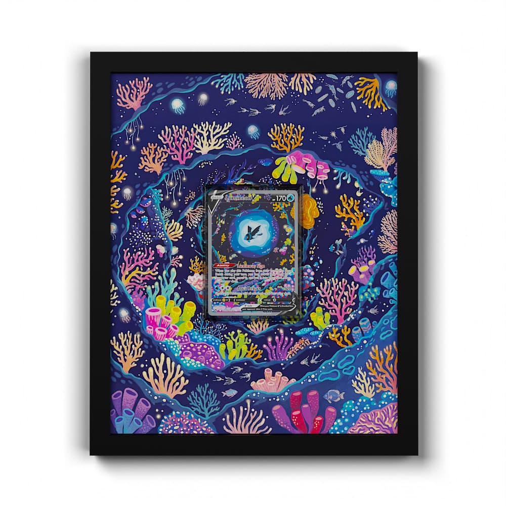 GG39 Lumineon V - Extended Artwork Framed Pokemon Card Display
