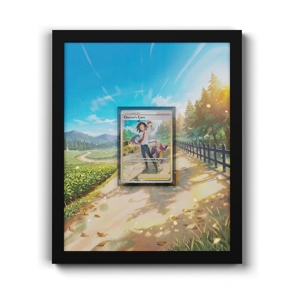 GG58 Cheren's Care - Extended Artwork Framed Pokemon Card Display