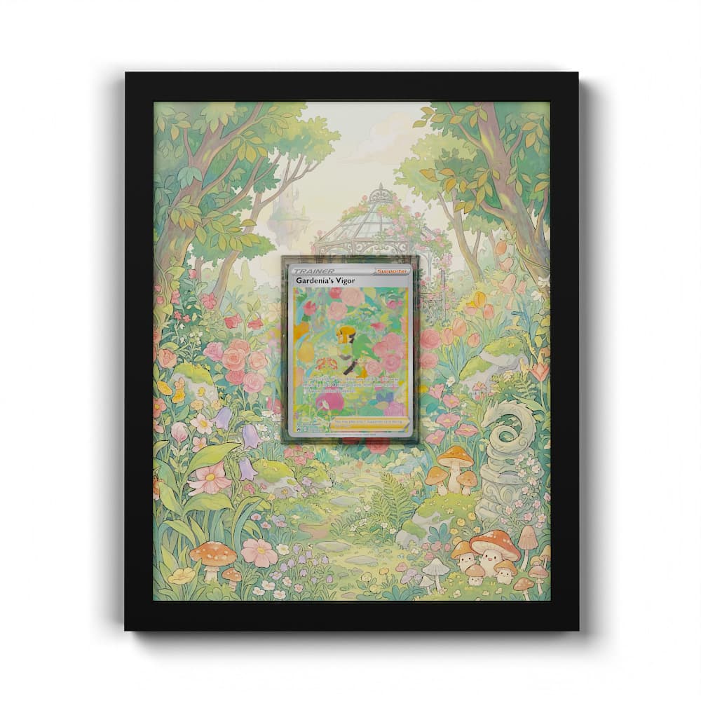 GG61 Gardenia's Vigor - Extended Artwork Framed Pokemon Card Display