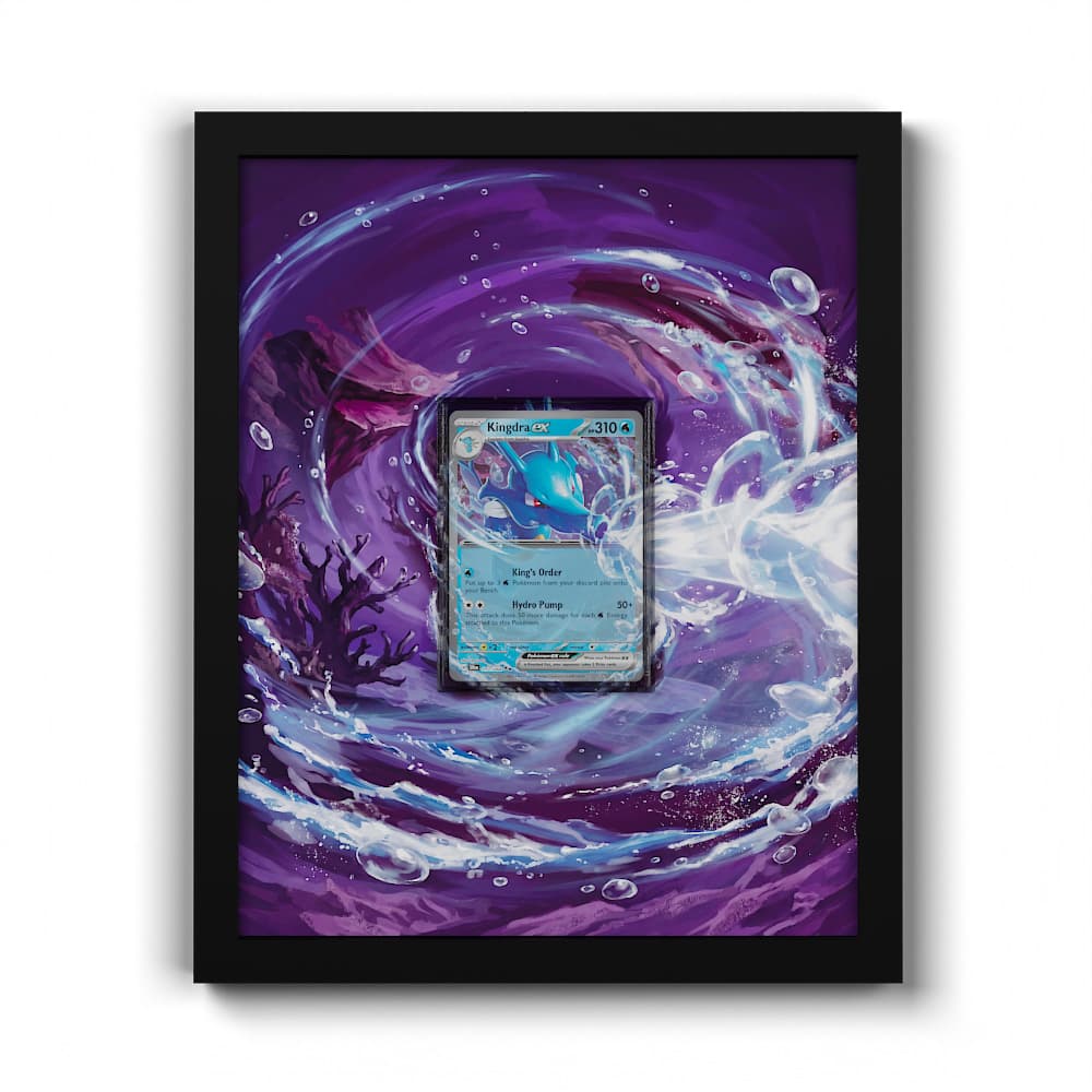 012/064 Kingdra EX - Extended Artwork Framed Pokemon Card Display