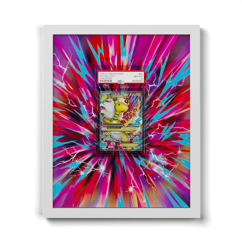 088/098 M Ampharos EX - Extended Artwork Framed Pokemon Card Display