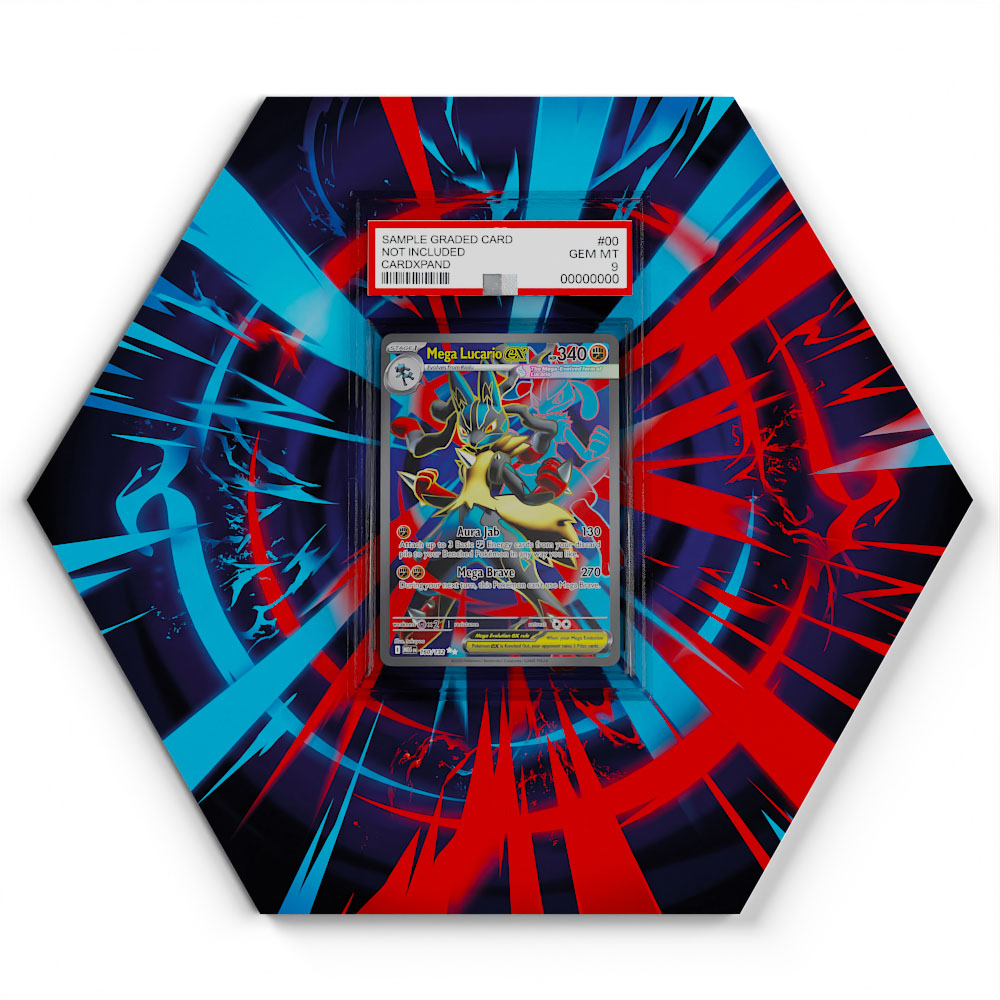 160/132 Mega Lucario EX - Extended Artwork Pokemon Card Display
