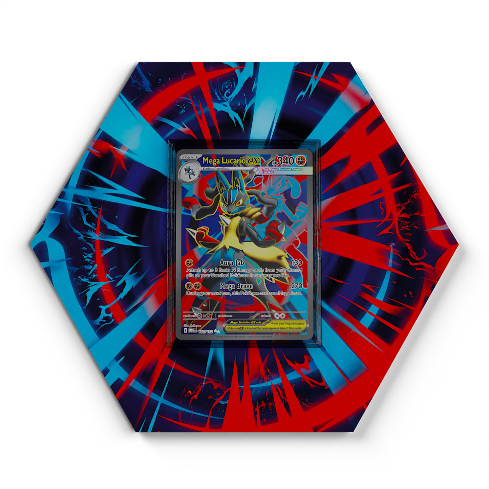 160/132 Mega Lucario EX - Extended Artwork Pokemon Card Display