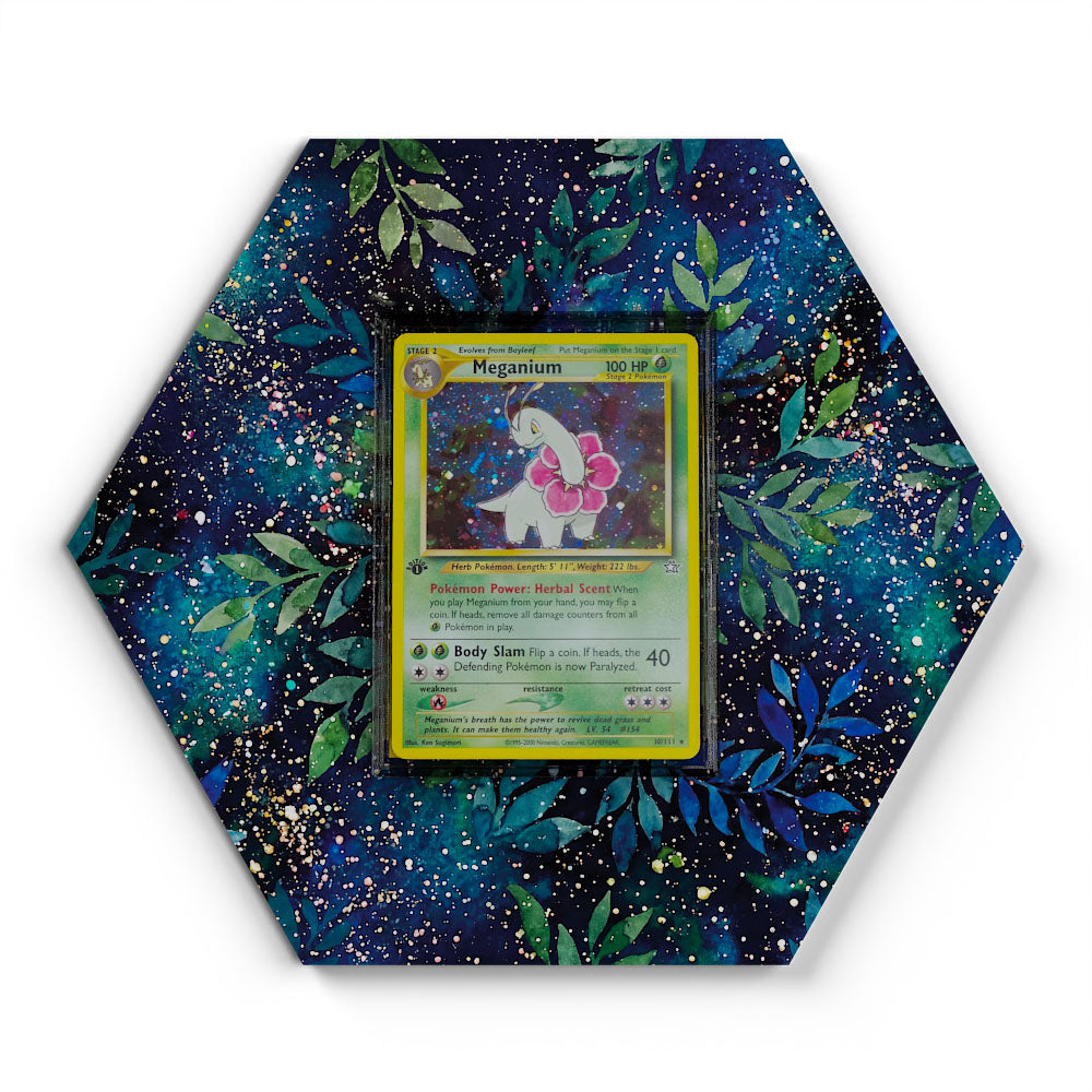 154 Meganium - Extended Artwork Pokemon Card Display