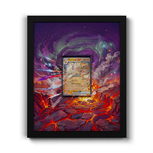 038/165 Ninetales EX - Extended Artwork Framed Pokemon Card Display