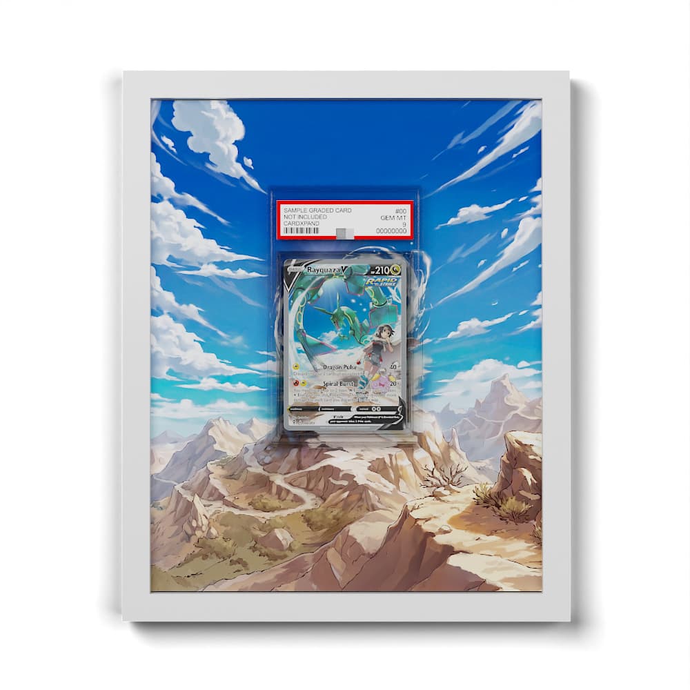 194/203 Rayquaza V - Extended Artwork Framed Pokemon Card Display