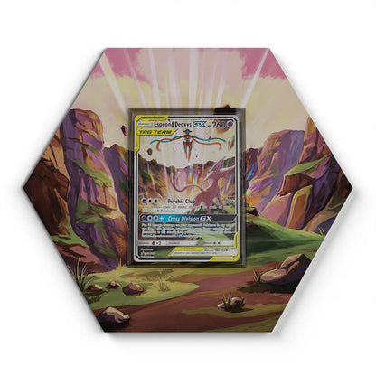 SM240 Espeon & Deoxys Tag Team GX - Extended Artwork Pokemon Card Display