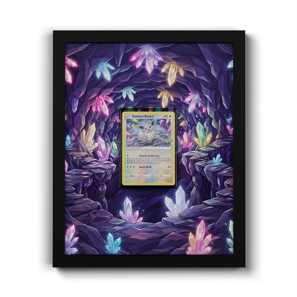 SWSH230 Radiant Eevee - Extended Artwork Framed Pokemon Card Display