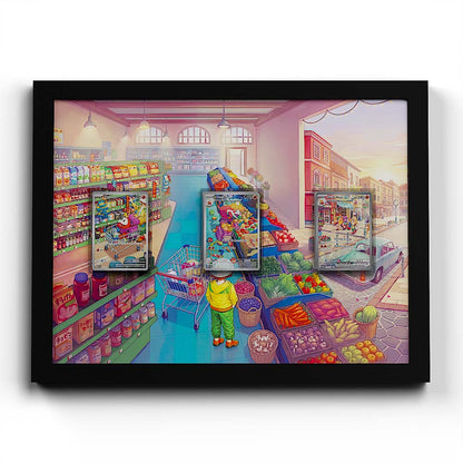 Fuecoco, Crocalor & Skeledirge - Extended Artwork Framed Pokemon Card Display