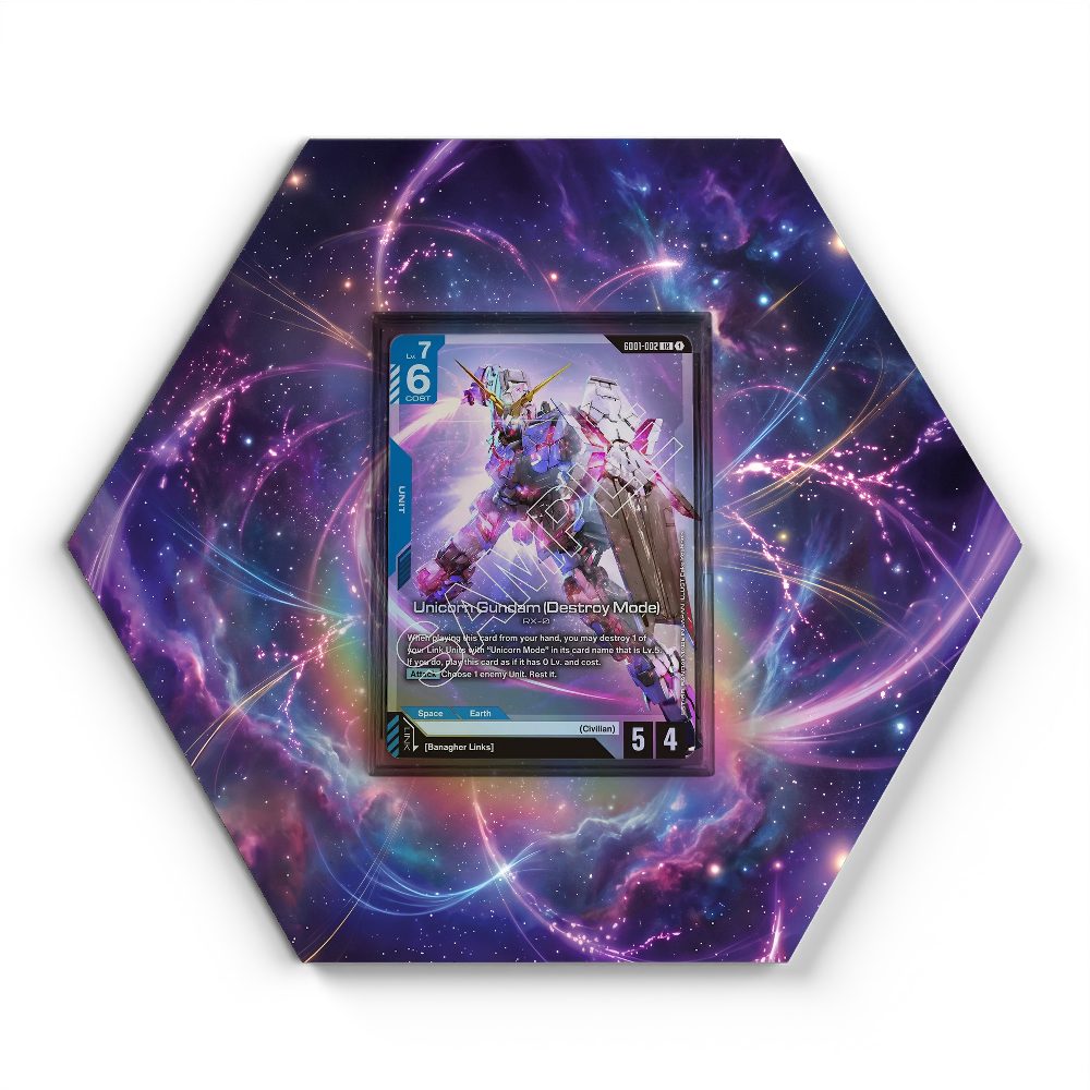 GD01-002 Unicorn Gundam (Destroy Mode) - Extended Artwork Gundam Card Display