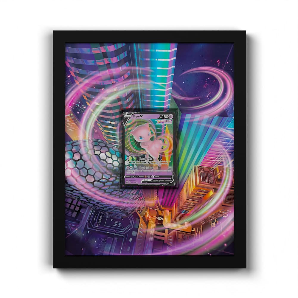 113/264 Mew - Extended Artwork Framed Pokemon Card Display