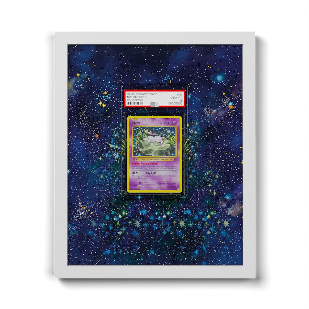 53/108 Mew - Extended Artwork Framed Pokemon Card Display