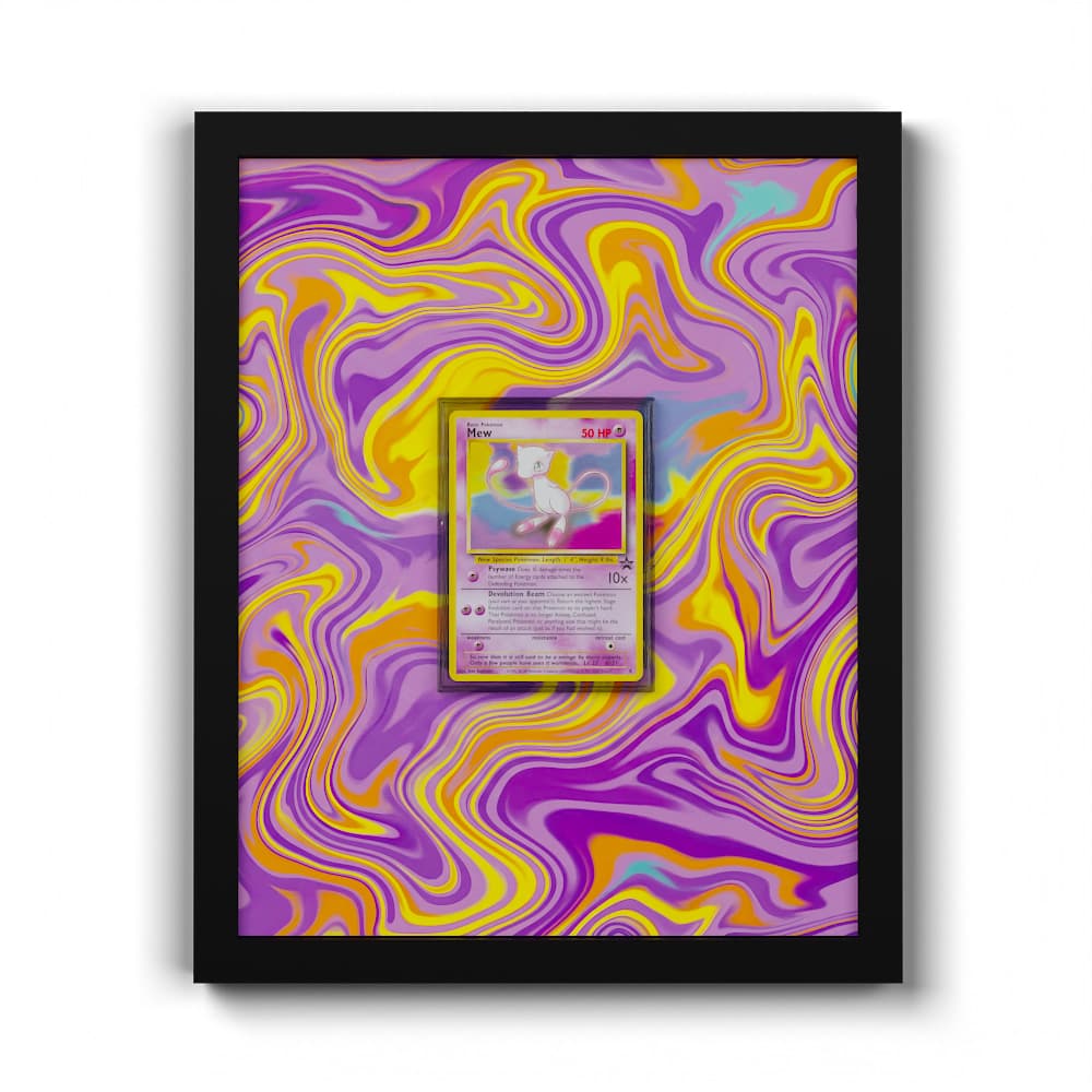 8 Mew - Extended Artwork Framed Pokemon Card Display