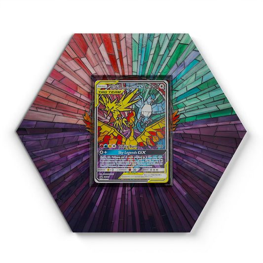 SM210 Moltres & Zapdos & Articuno GX - Extended Artwork Pokemon Card Display