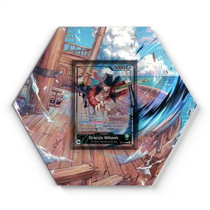 OP14-020 Dracule Mihawk (2026 PSA Magazine Promo) - Extended Artwork One Piece Card Display