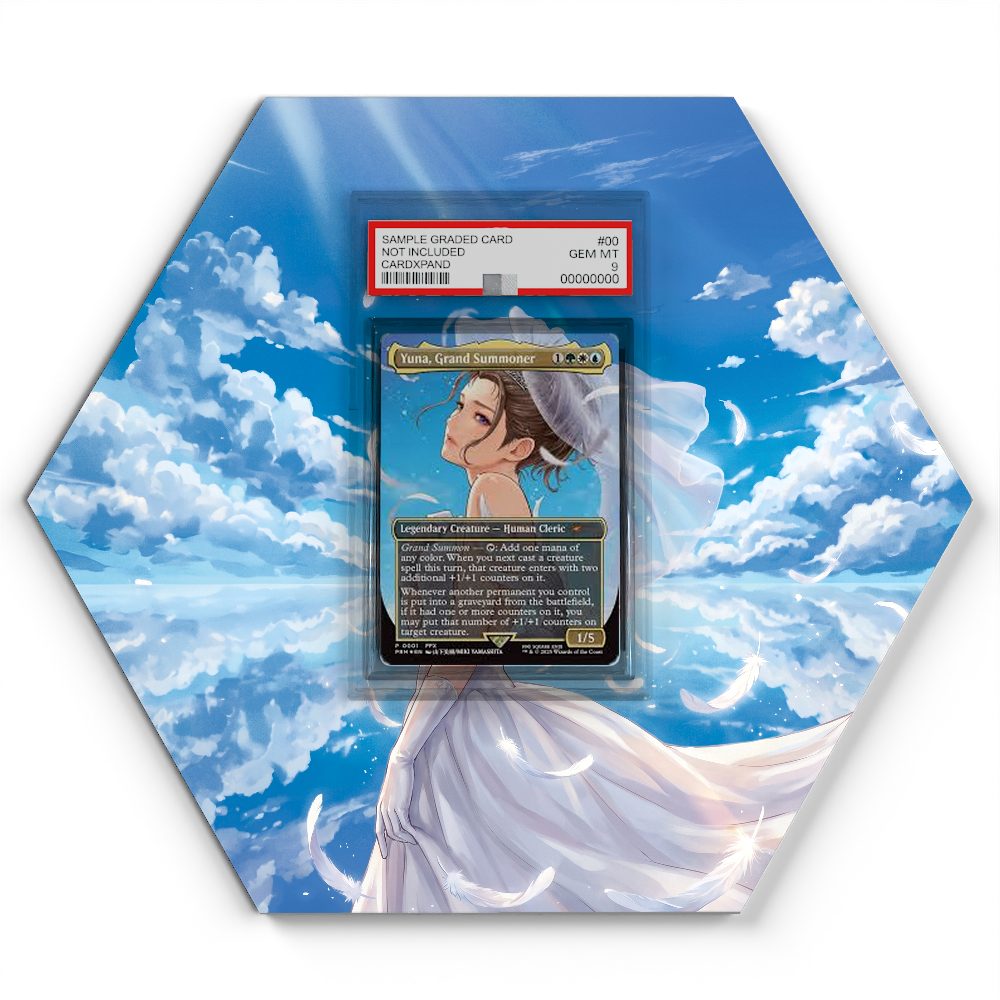 P 0001 FFX Yuna, Grand Summoner - Extended Artwork Magic Card Display