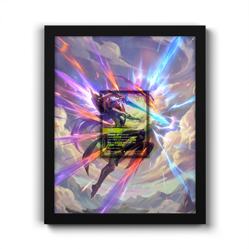 VEN-185 Kayle - Justified - Extended Artwork Riftbound Card Frame