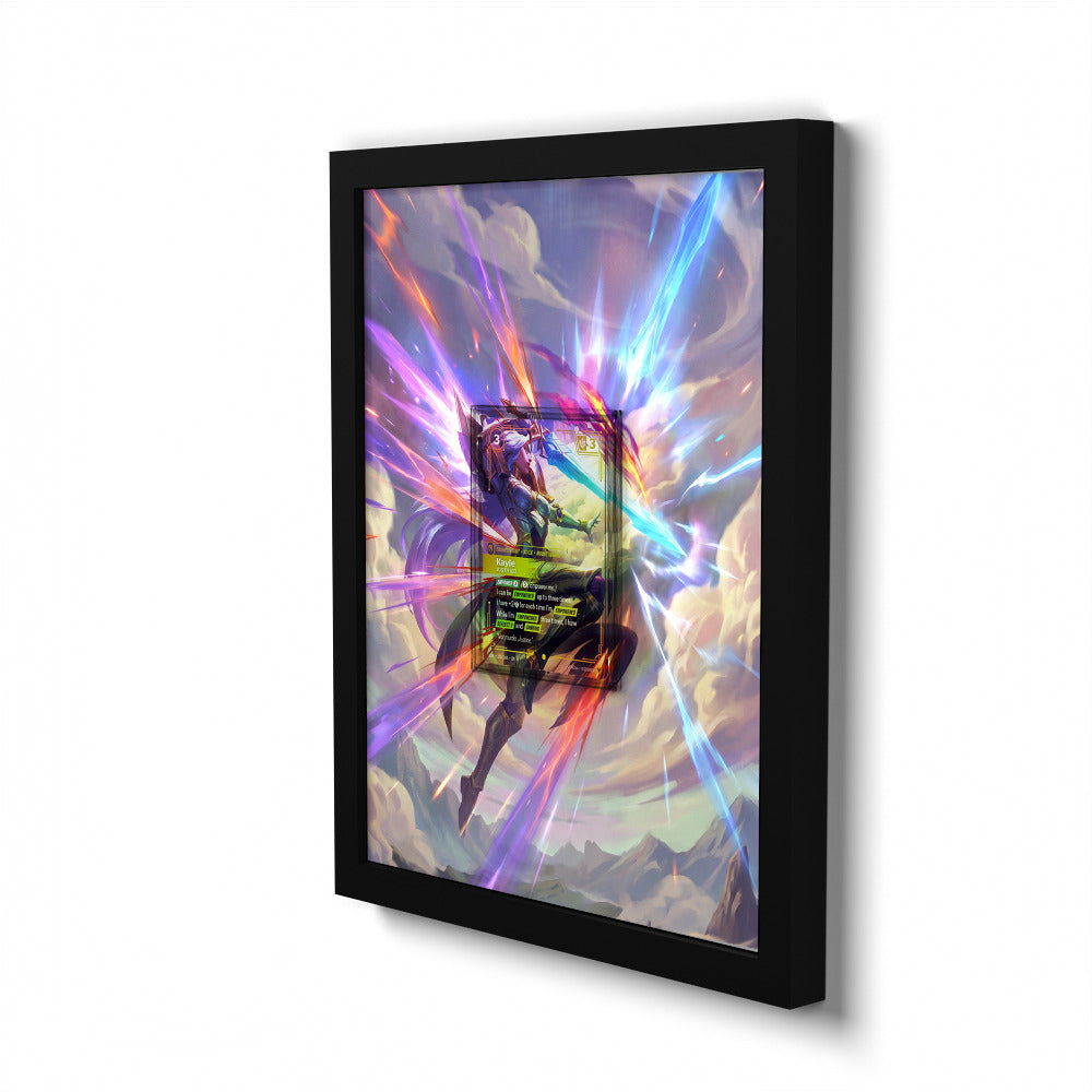 VEN-185 Kayle - Justified - Extended Artwork Riftbound Card Frame